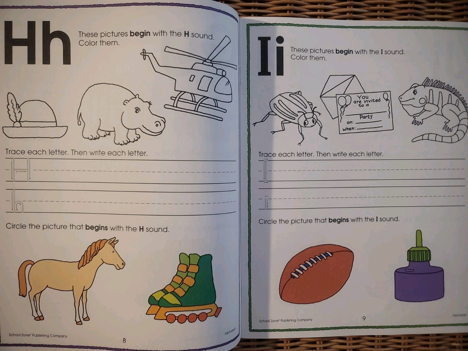 School Zone Alphabet Grades K-1 Workbook Written By Joan Hoffman