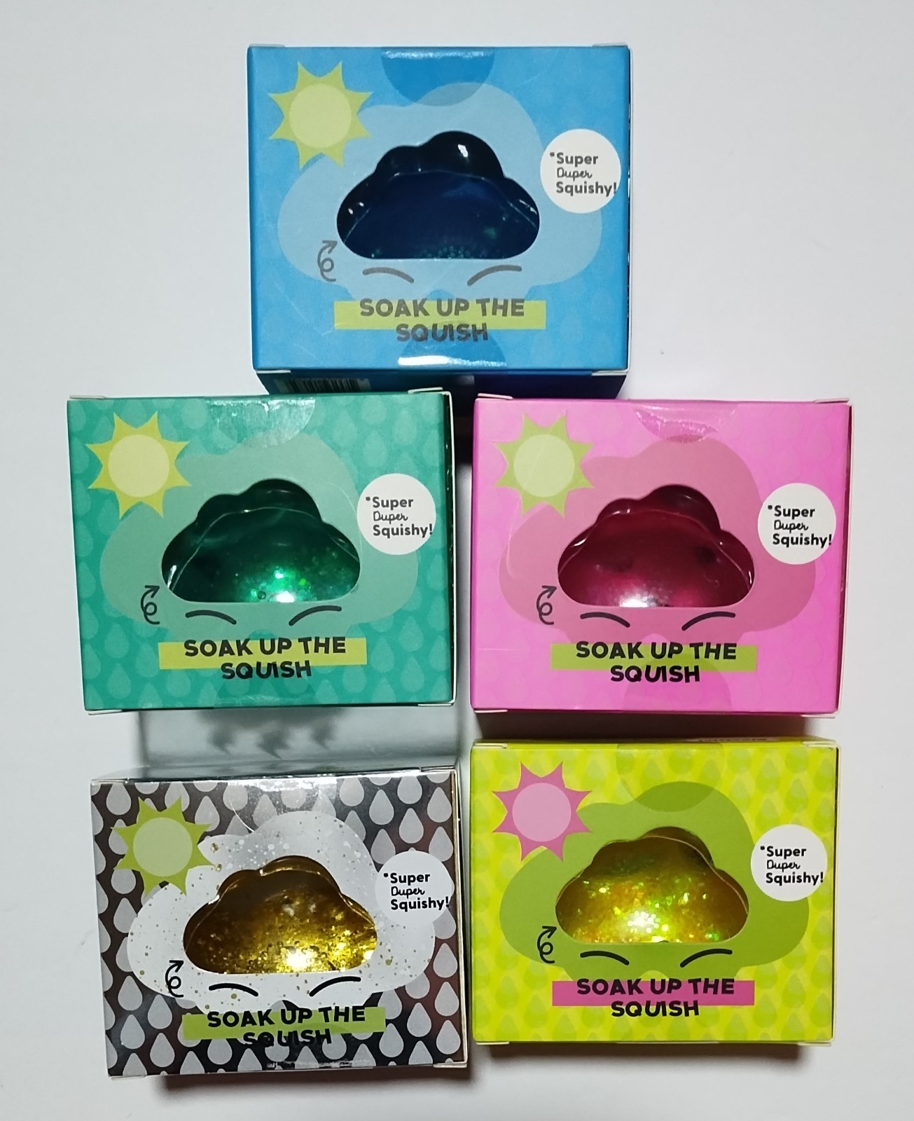J’adore Glitter Cloud (5) Donut Dough & Diamond Squishy Toy ALL 7(FREE SHIPPING)
