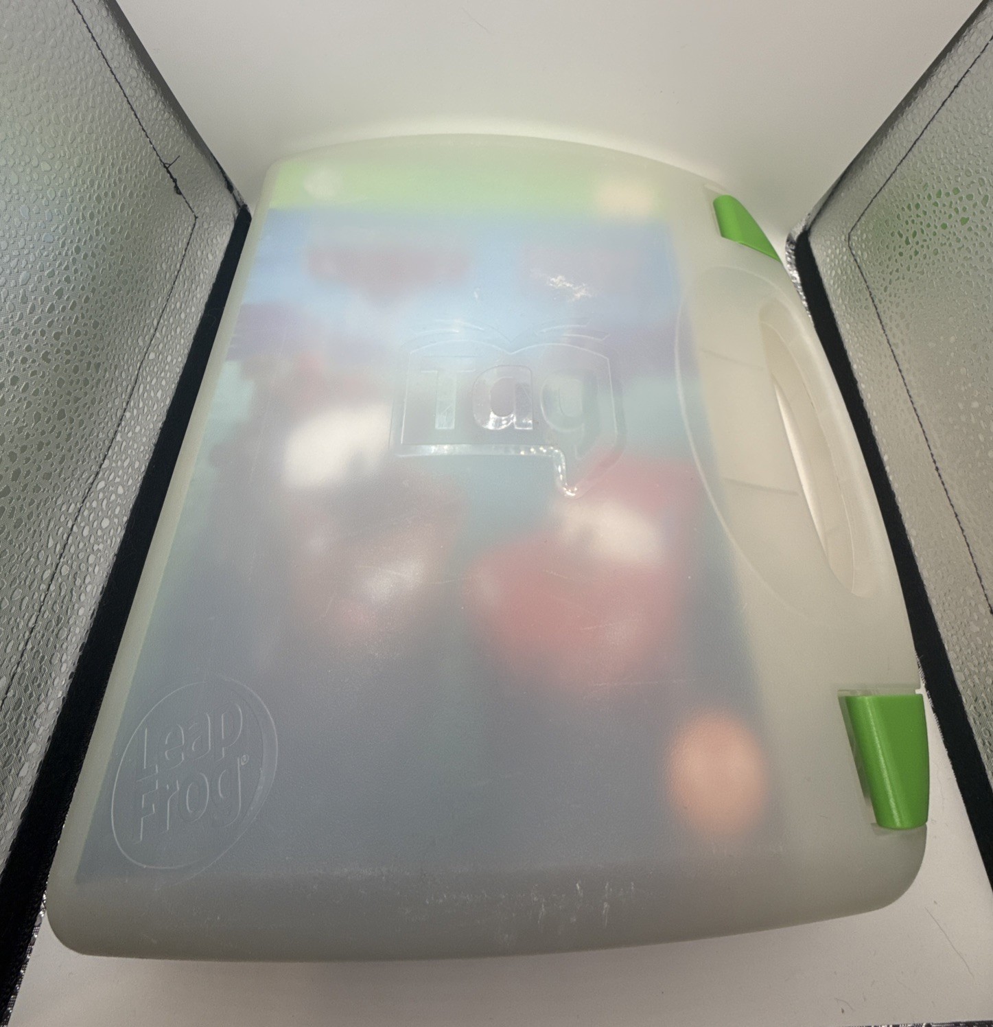 Leapfrog Tag Reading System 8 Books Green & Clear Case – Cars UP Spiderman Pixar