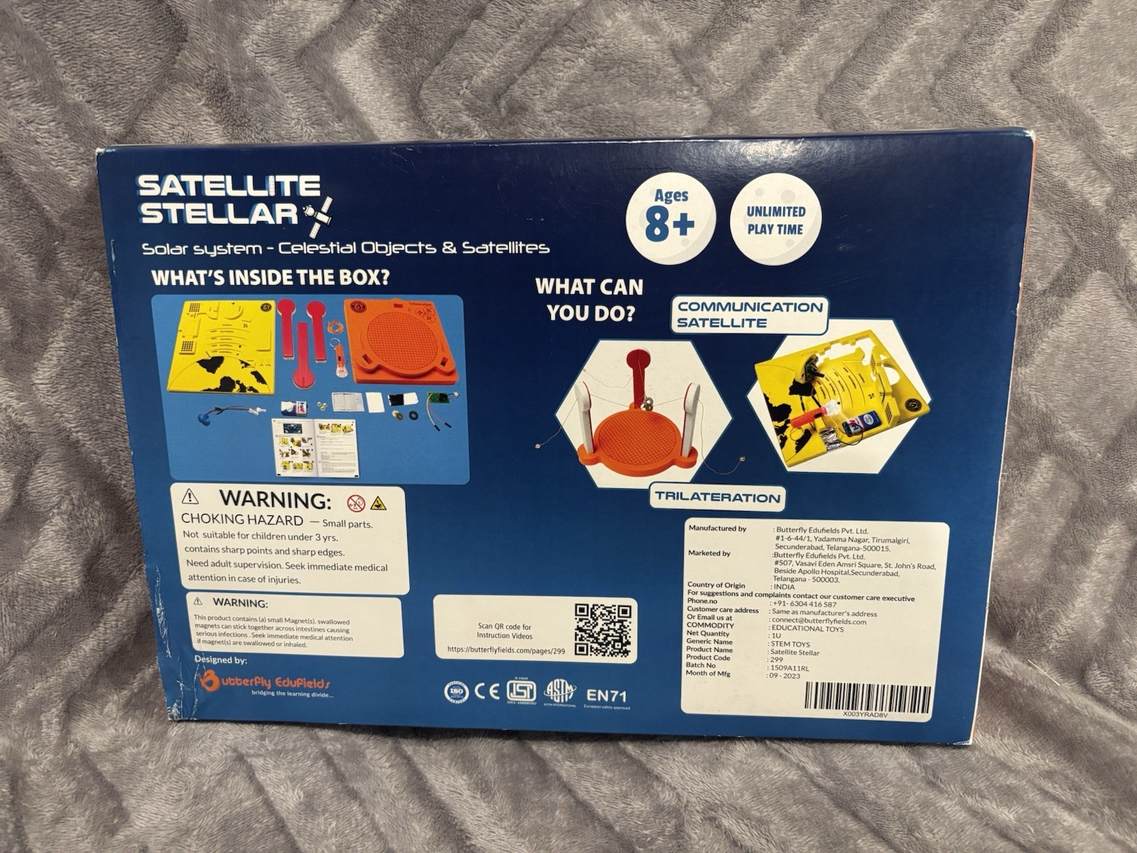 Butterfly Edufields Satellite Stellar STEM Toys Kit 299 Communication Science