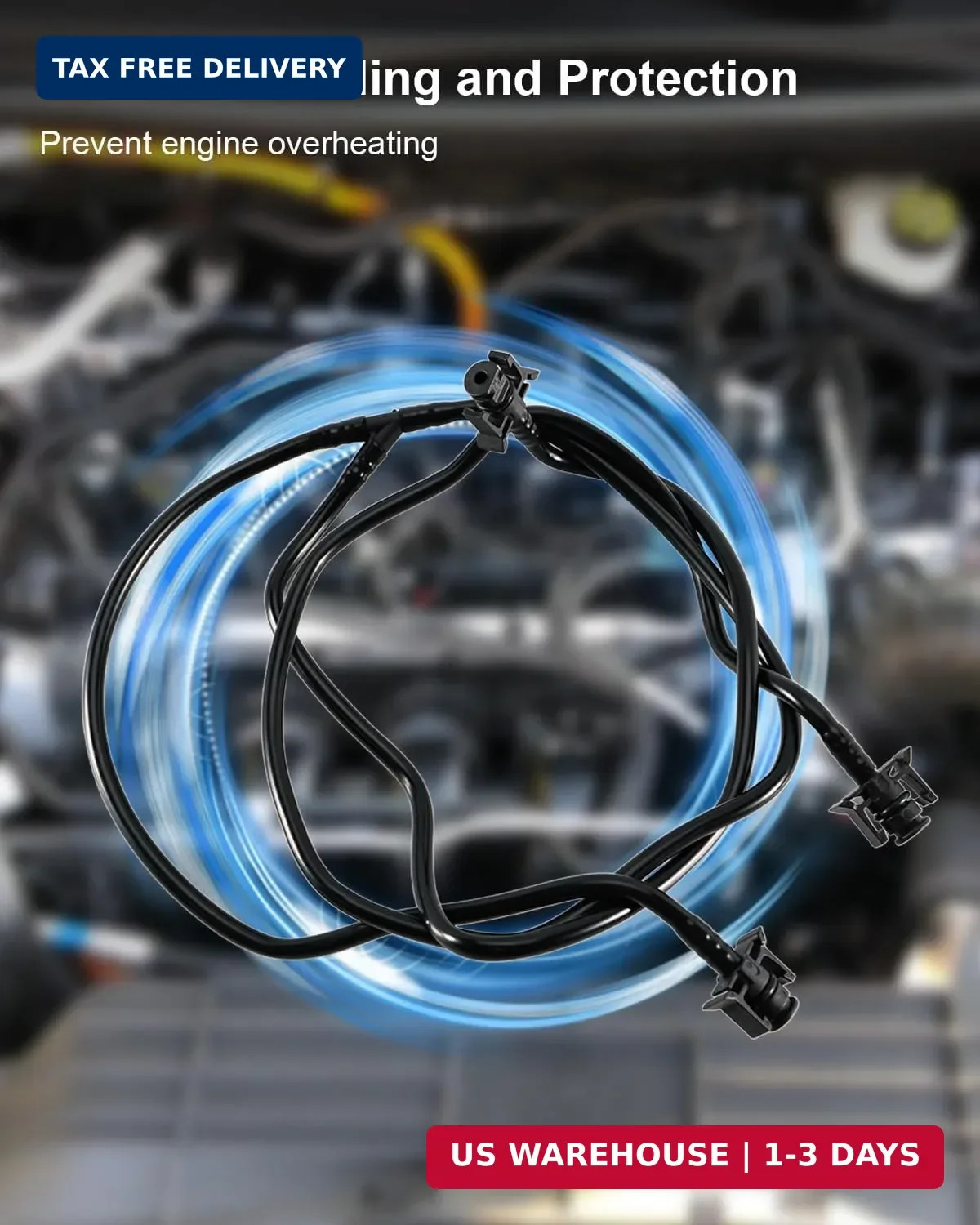 Upper Coolant Reservoir Hose Fit for Ford Escape 2.0L L4 2013 2014 2015 2016, En