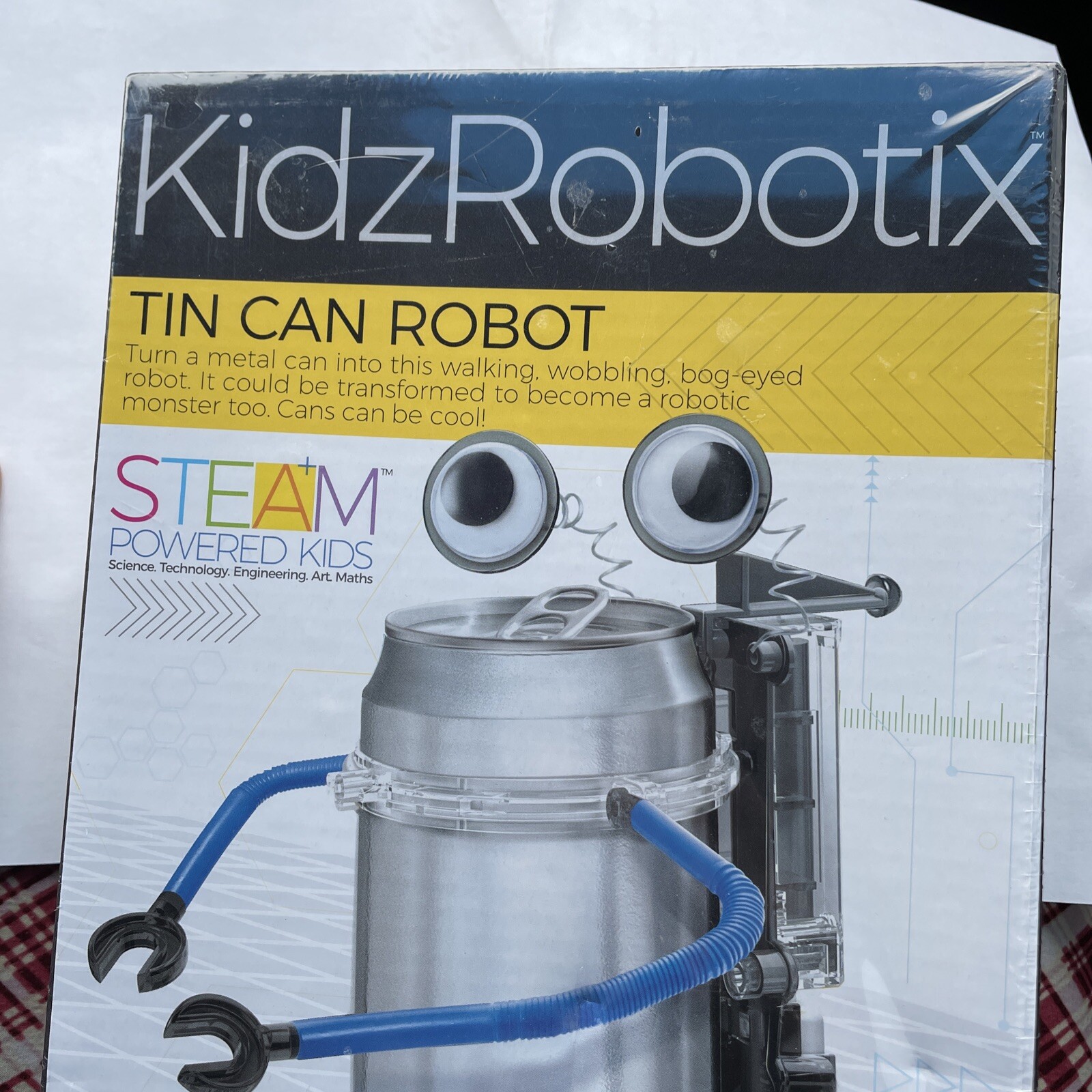 STEAM Science Powered Kids Tin Can Robot Youth Robotics Kit 4M – NEW!