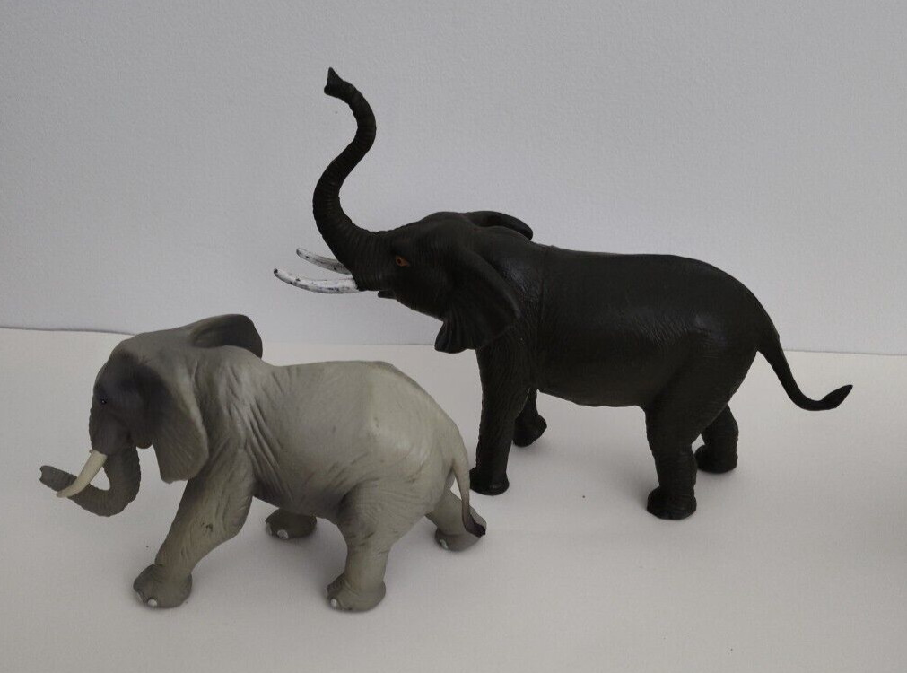 1990s Animals Lot of 11 Elephants Bears Tigers Donkey Pig Cheetah Leopard AAA