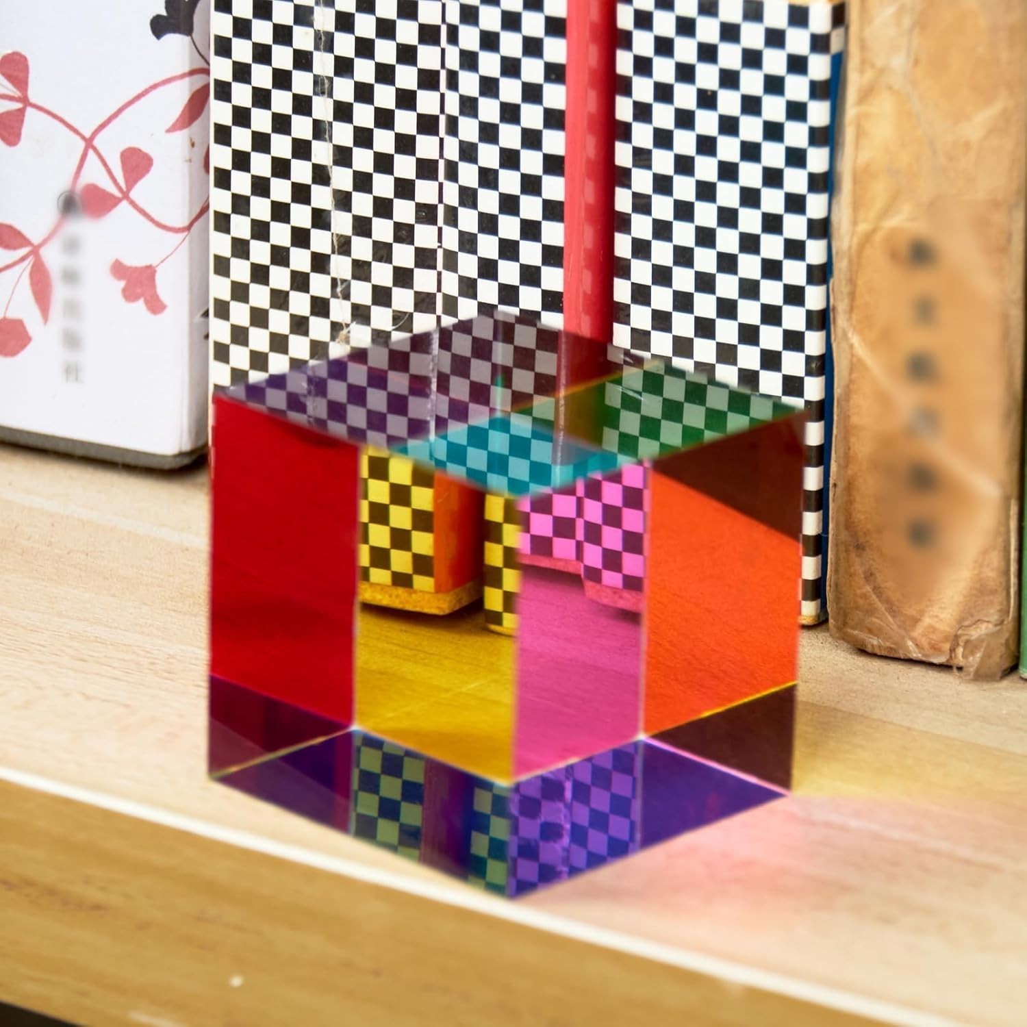 Original CMY Color Cube, 1.6 Inch (40Mm) Acrylic Mixing Color Cube Prism for Phy