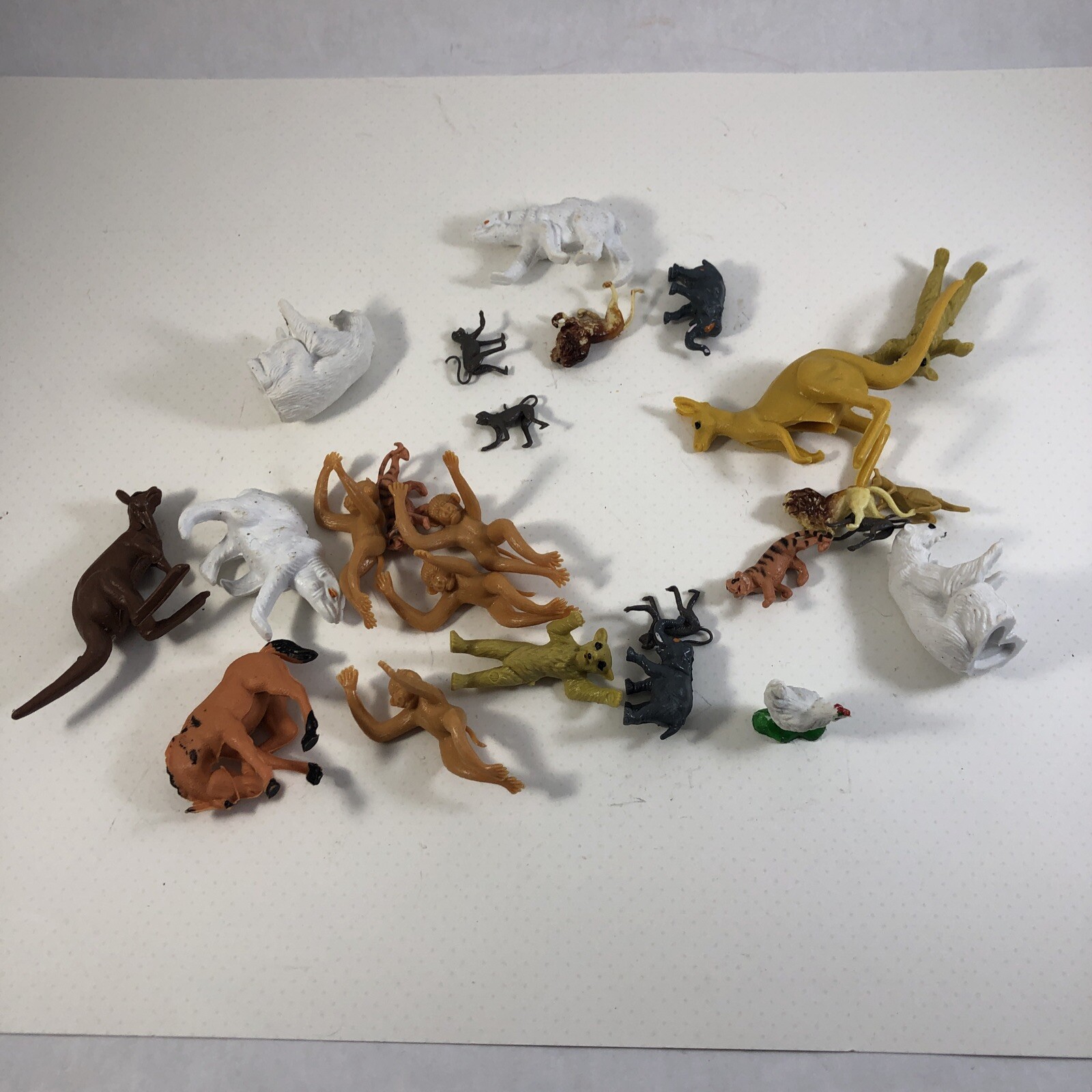 Vintage Toy Animals Mixed Lot of 25 Monkeys Bears Polar Bears 1970s