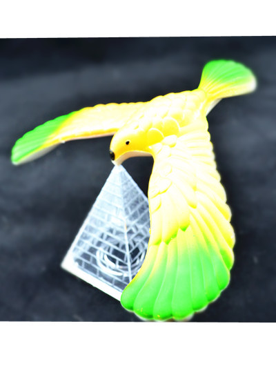 3 Pcs Per Order Cute Balancing Bird With Clear Triangle Stand (Colors May Vary)