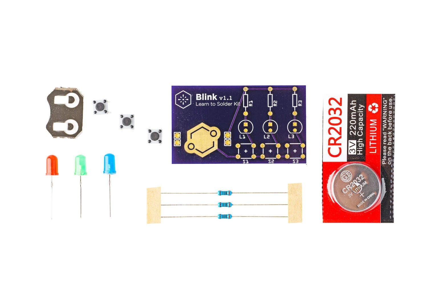 Learn To Solder Kits Blink Soldering Practice Kit [LSK-BLINK-INDV]