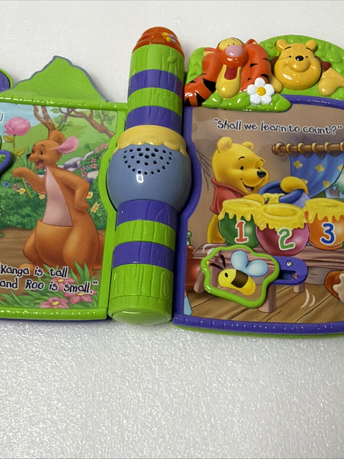 Vintage 2004 VTech Winnie The Pooh Slide N Learn Interactive Musical Storybook
