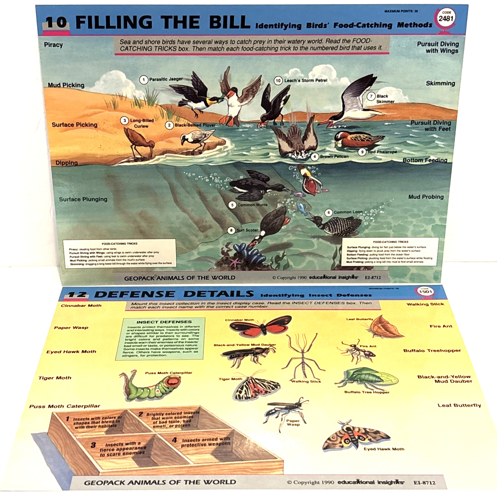 Vintage GeoSafari Animals of the World Learning Game Homeschool Complete Cards