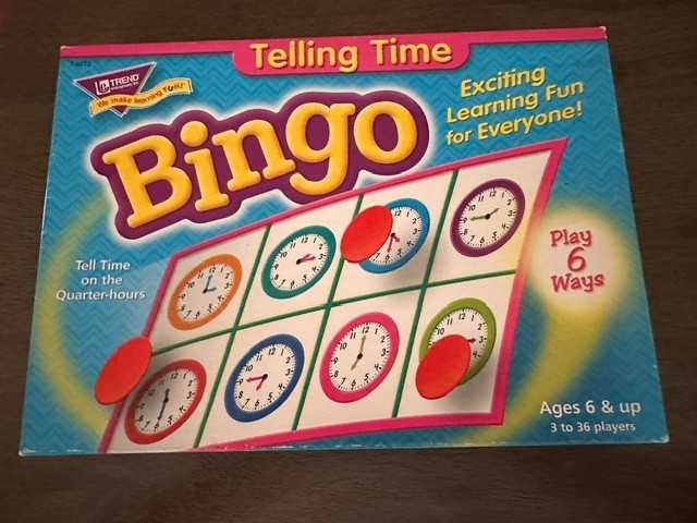 Telling Time Bingo game-Trend Enterprises Ages 6+ 3-36 players