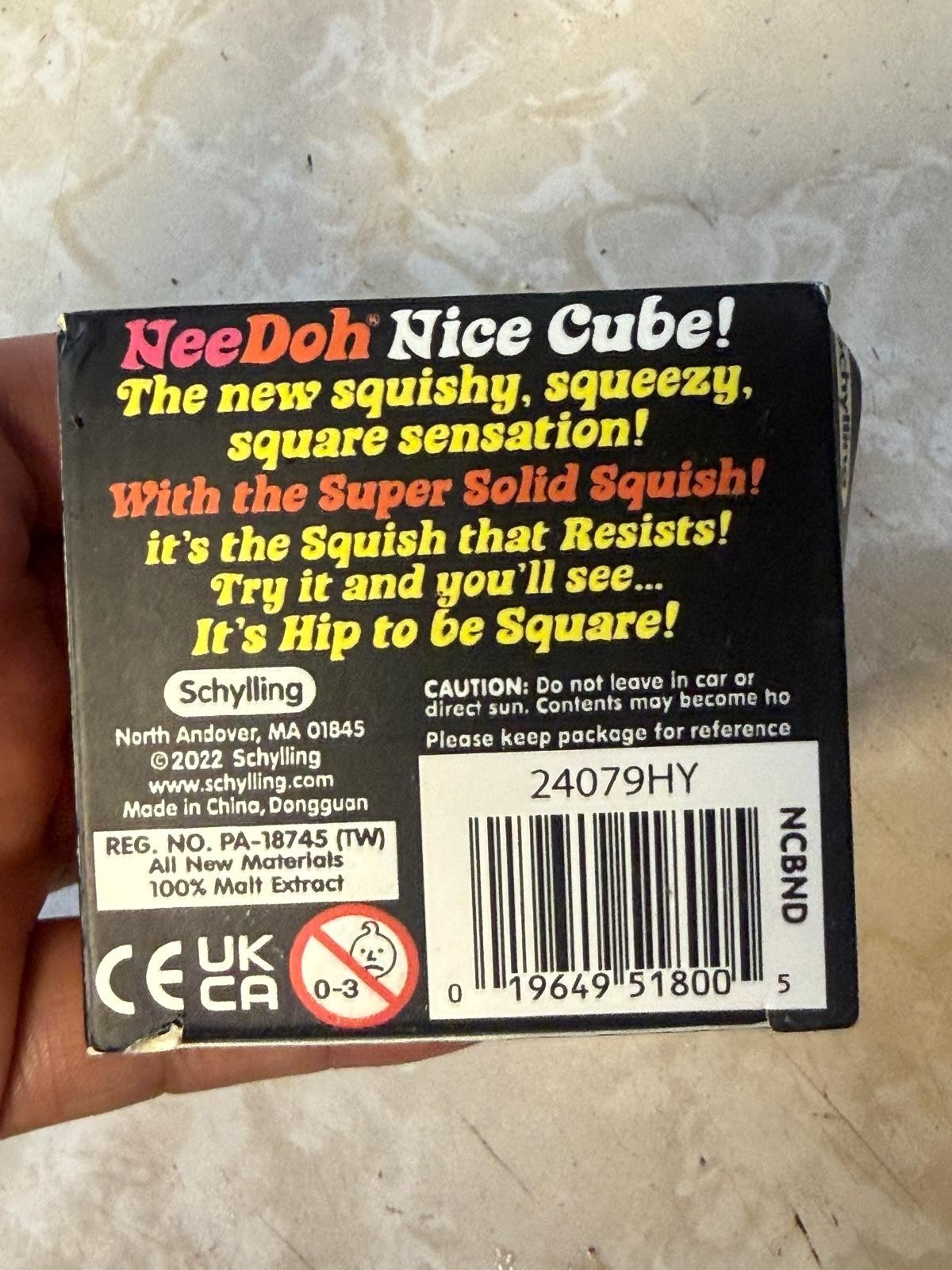 Nice Cube NeeDoh Purple Ice Super Solid Squish Authentic NEW