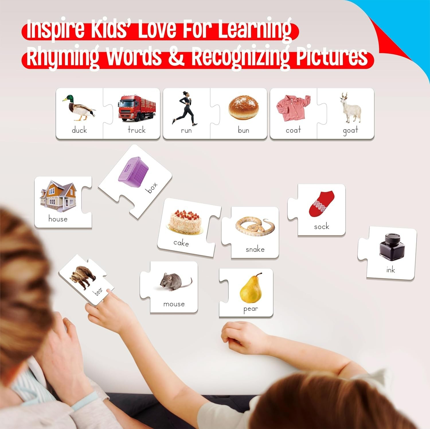 Compact Phonics Matching Game: 26 Rhyming Puzzles for Early Learning Adventures