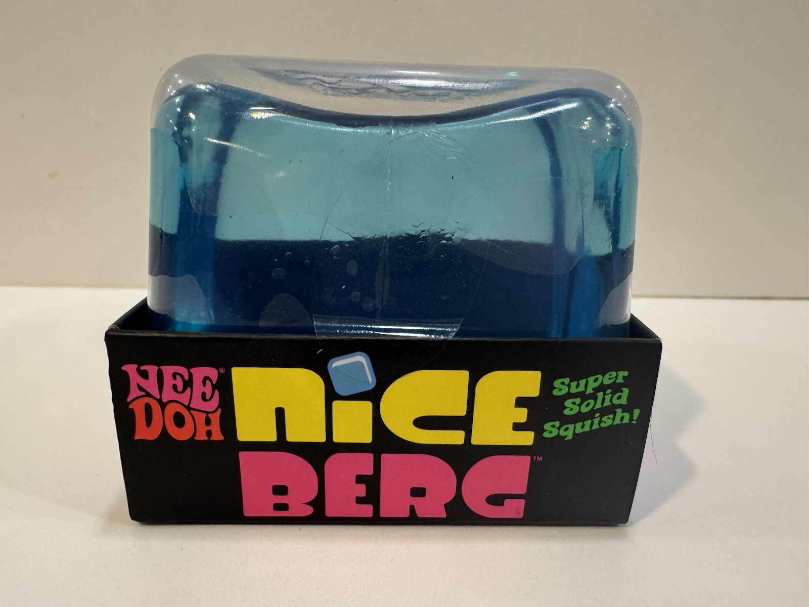 NeeDoh Nice Berg Blue XL Giant Nee Doh Niceberg Solid Squish Cube Ice Block