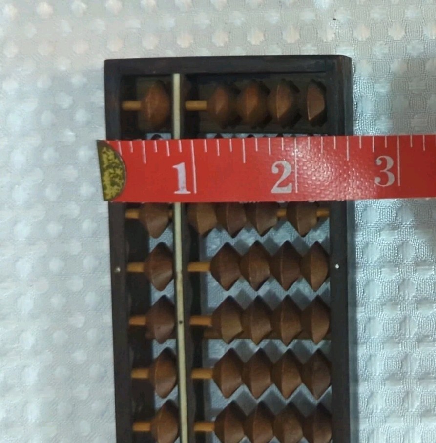 Japanese Soroban Wooden Abacus 21 Rod 105 Bead 12″ Calculator 1960s VTG