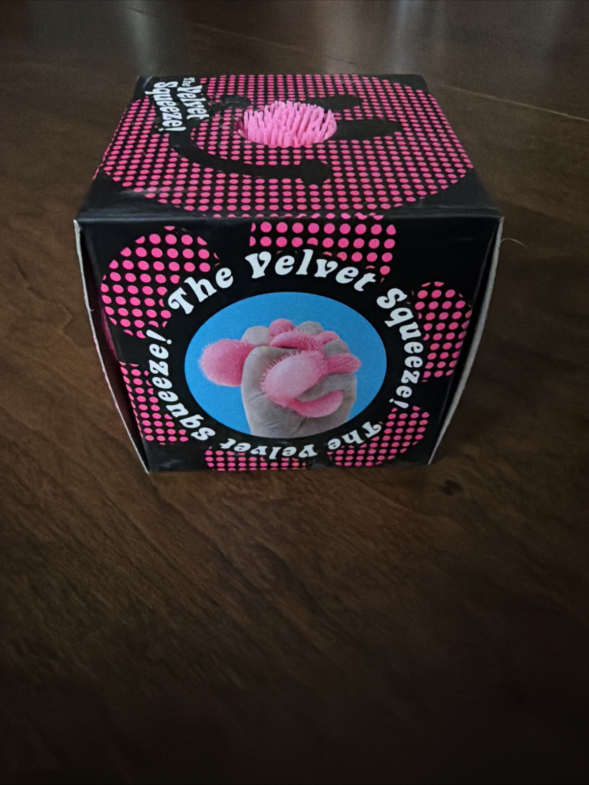 Pink Needoh Fuzz Ball Flower Power New In Box Authentic Velvet Squish Toy