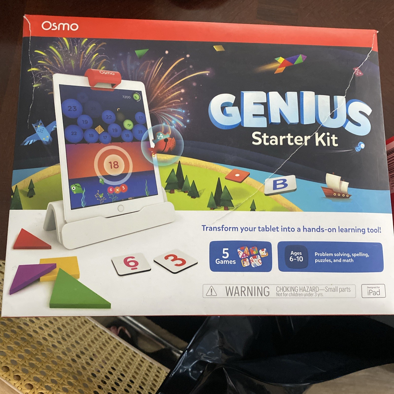 Osmo Genius Starter Kit For iPad & Math Wizard Magical Workshop Ages 6-10