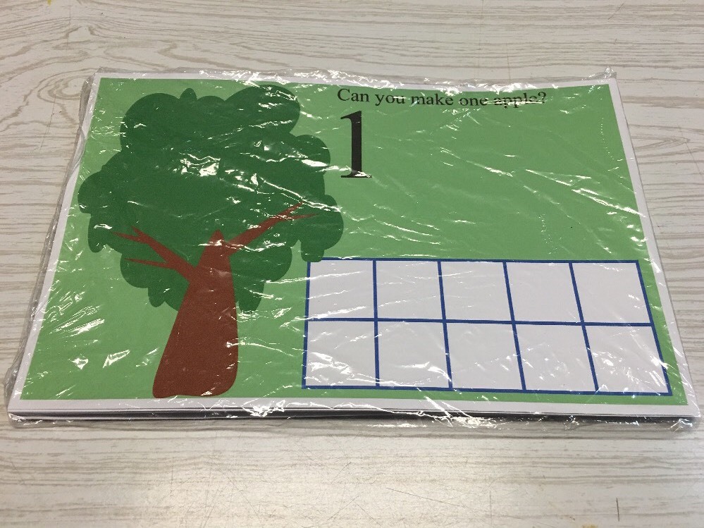 Apple Tree Count – Dry Erase – Laminated Activity Set – Teaching Supplies