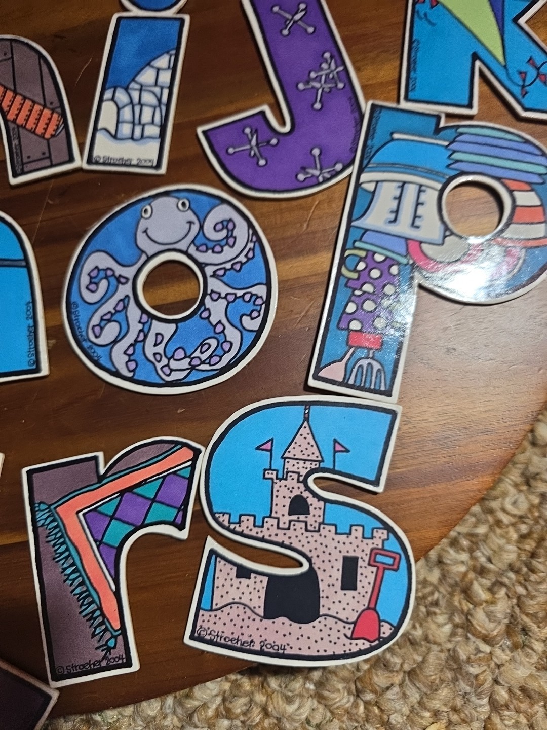 Complete Stroeher Upper And Lower Case Letter Alphabet Set A-Z Pictures Magnetic