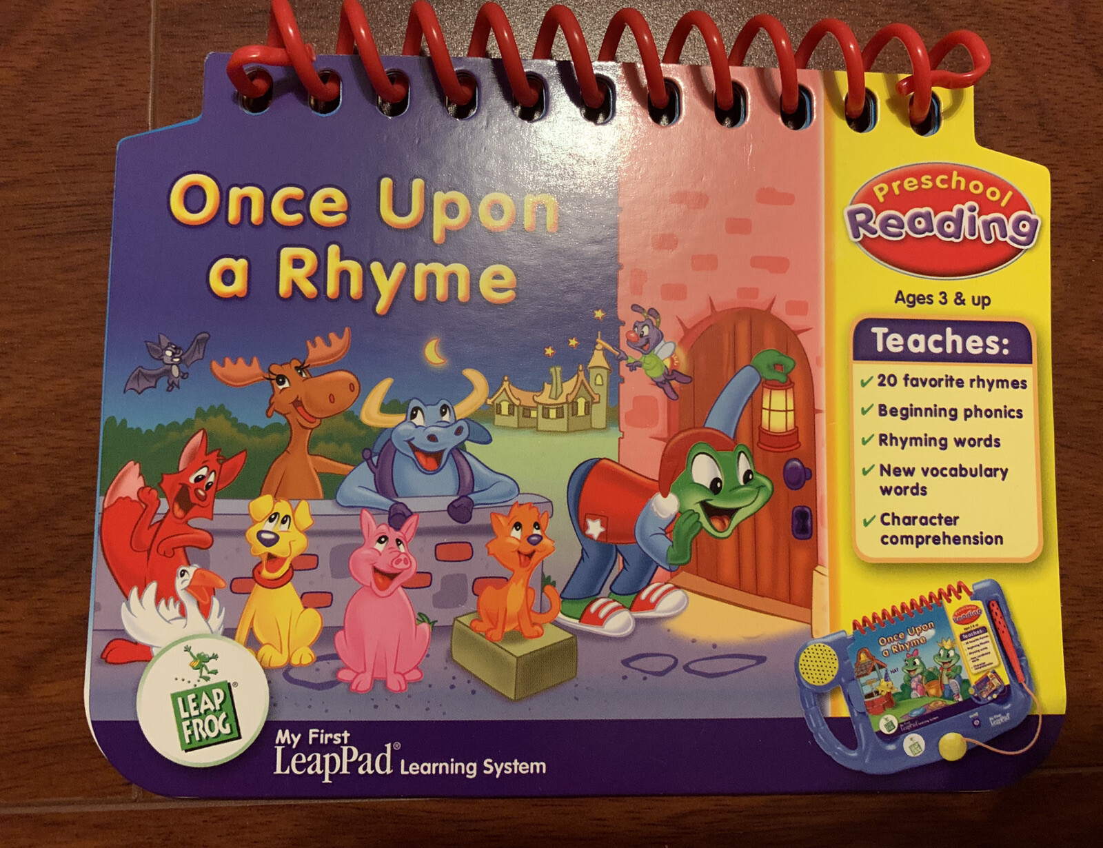 My First LeapPad: Once Upon A Rhyme Preschool Reading Cartridge and book
