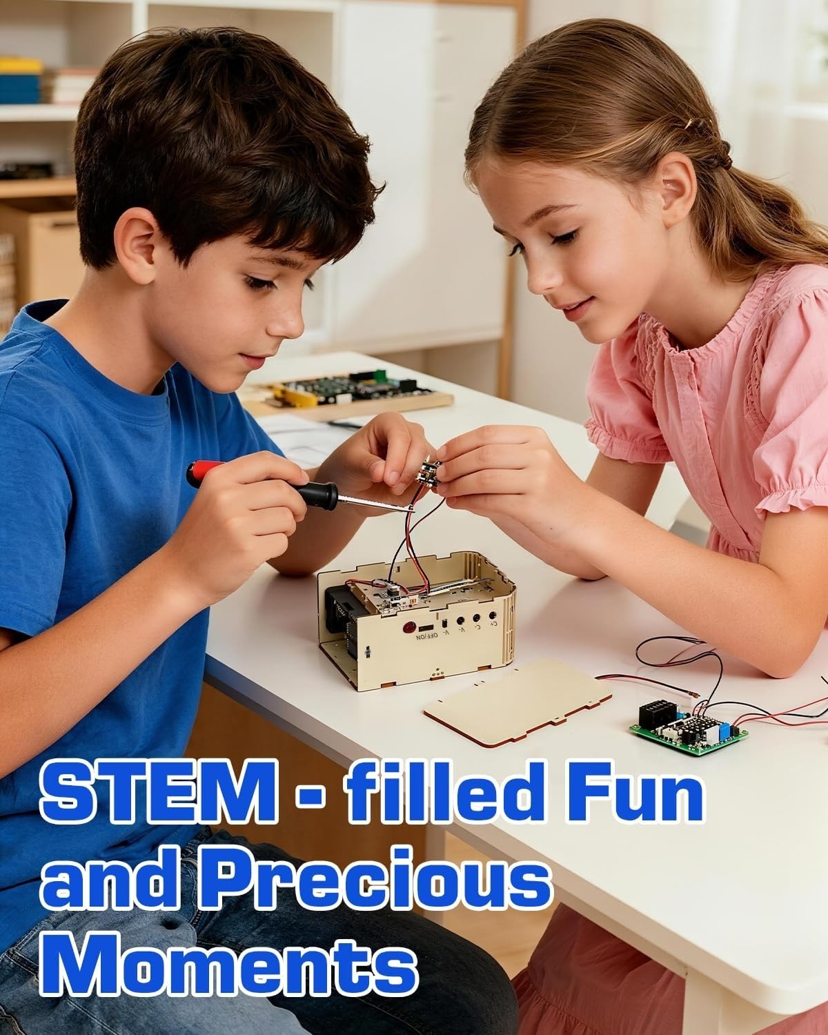 DIY FM Radio Kit for Kids 6-14 Electronics, Science & Circuit Project Nice Gift