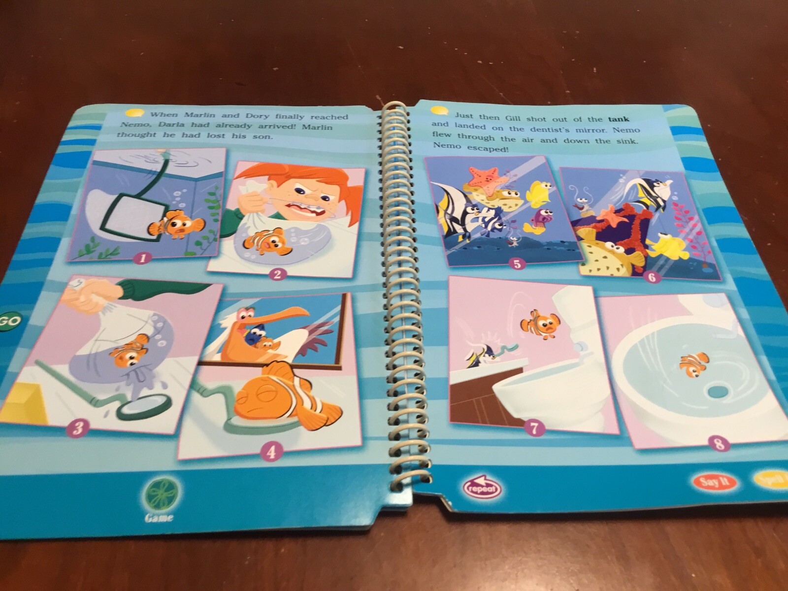 Leap Frog Leap 1 Reading Finding Nemo Book only 4-6 years