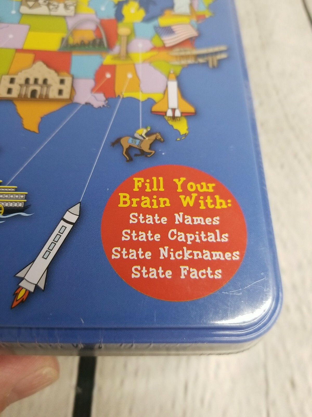 Scholastic The USA Game New In Tin University Games Educational Learn The States