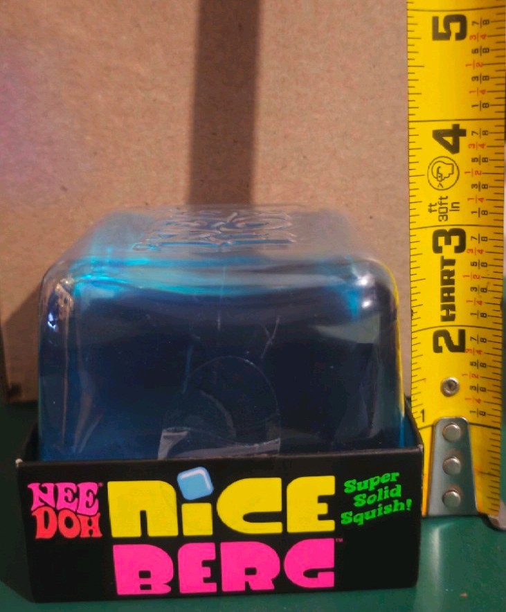 Authentic NeeDoh Nice Berg Blue XL Giant Super Solid Squish Cube New ***RARE**
