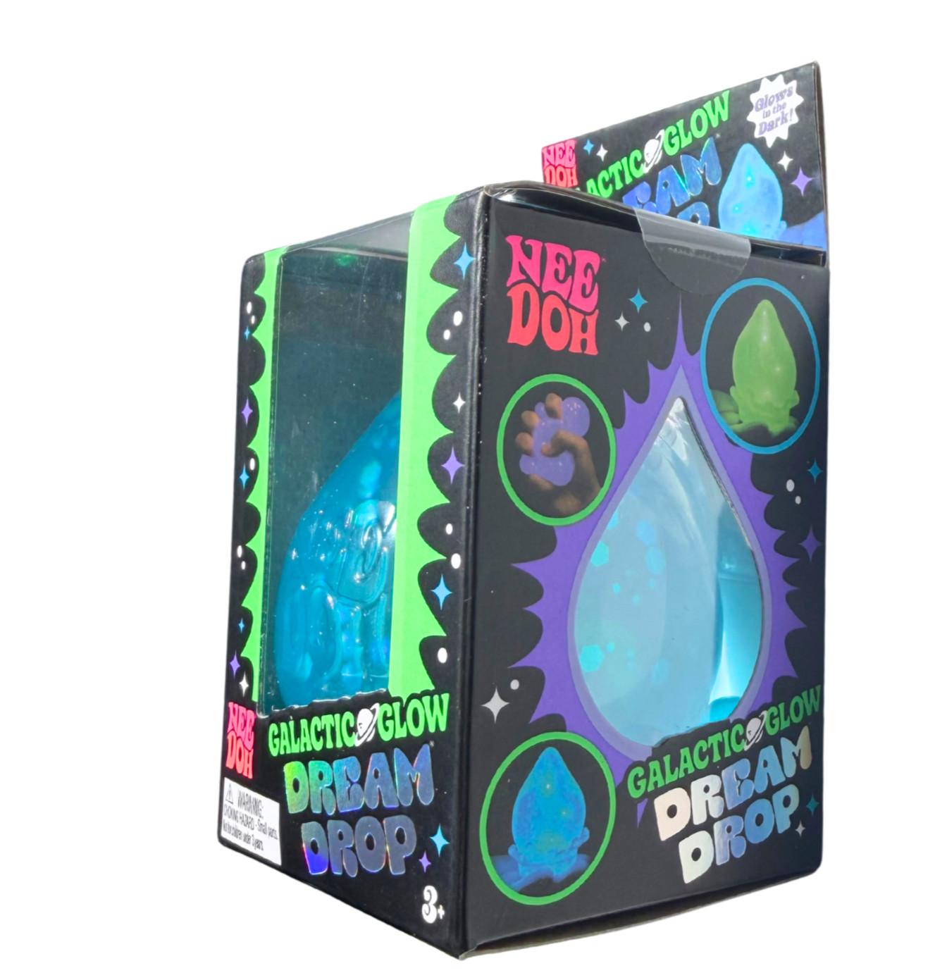 RARE Needoh Galactic Glow Dream Drop Blue Squishy Toy AUTHENTIC New