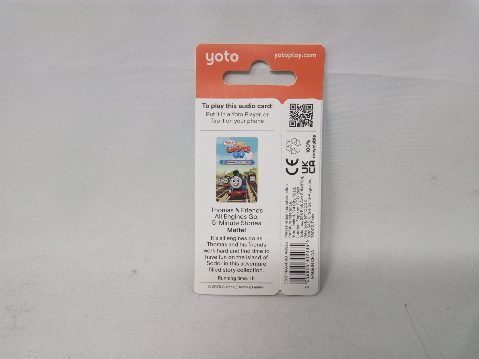 YOTO Thomas & Friends All Engines Go – Kids Audio Card for Use with Player & Min