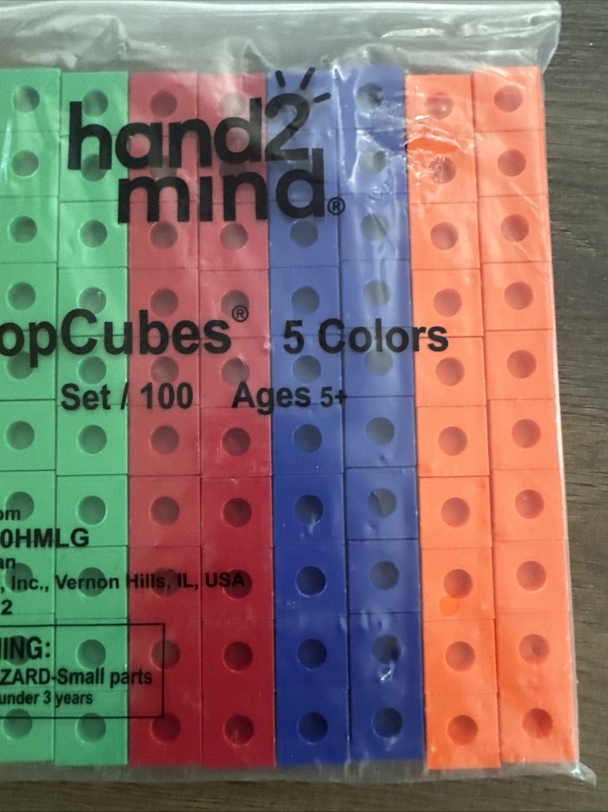 ETA Hand 2 Mind Snap Cube Set 100pc Math Manipulatives #5810