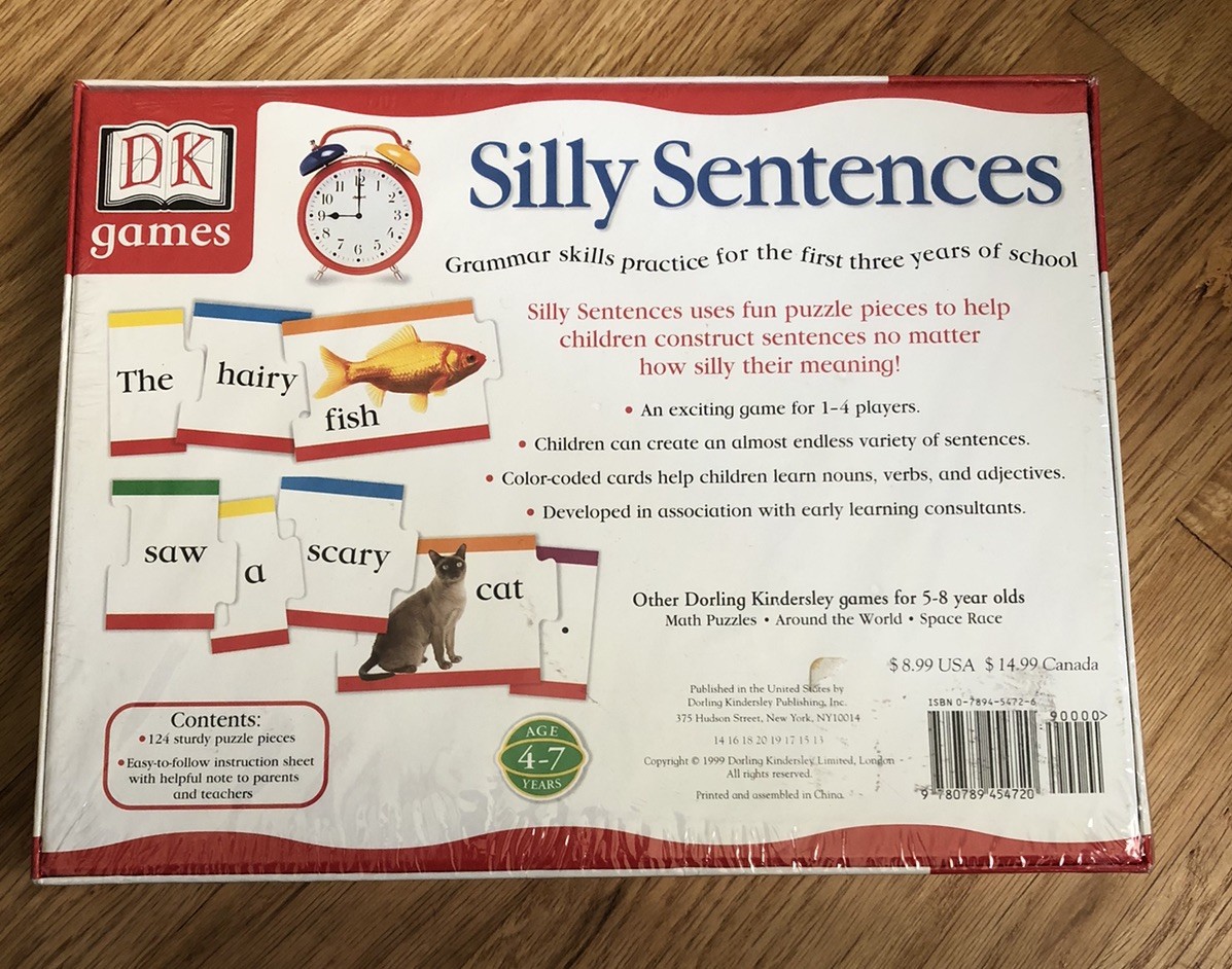 DK Games Silly Sentences Grammar Skills Practice Game 1-4 Players Ages 4-7 NEW