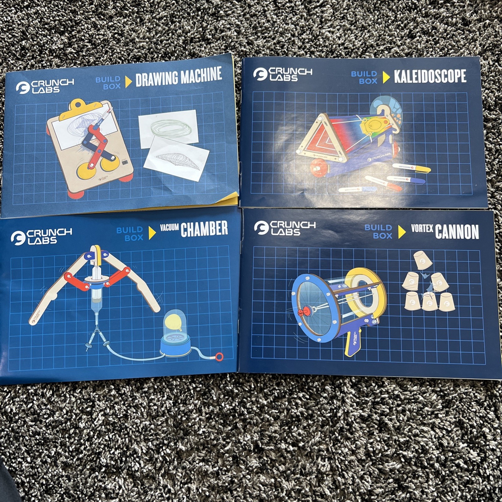 Crunch Labs By Mark Rober. Lot of 19 Kits Built And Parts ALL MANUALS!! YR 1 & 2