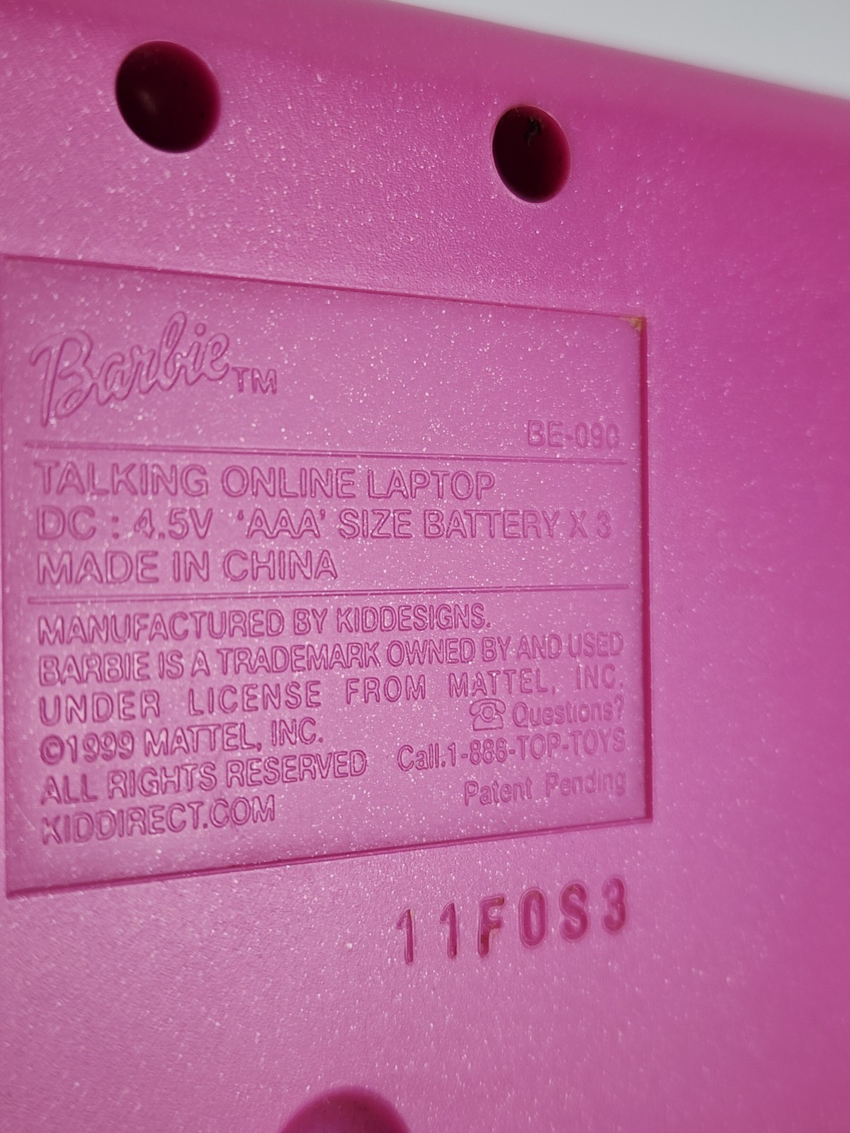 Barbie Online Talking Laptop Computer Toy Vintage 1999 Works Lights Up Talks