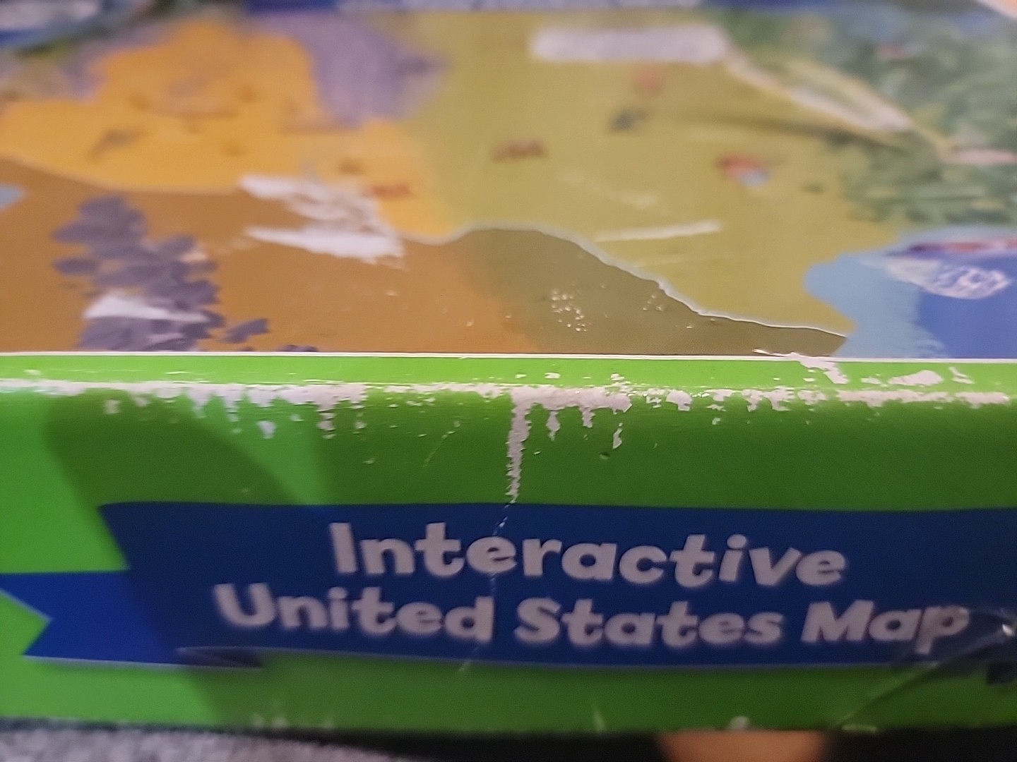 Leapfrog Interactive US Map for Tag Reading System W/ 2 Tag Books & Pen NEW BATT