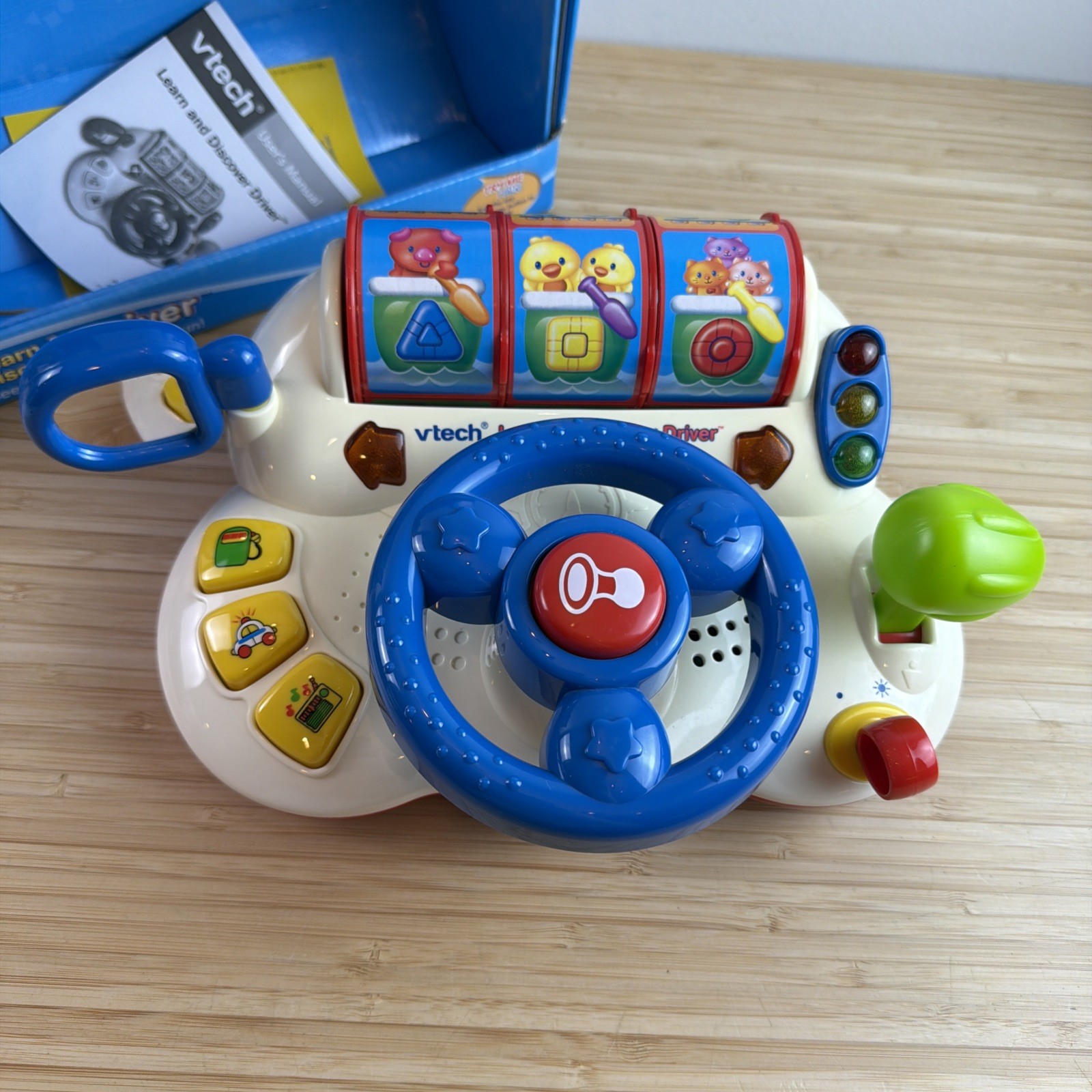 Vintage VTech Learn & Discover Driver Toy Educational Lights Sounds Work Tested!