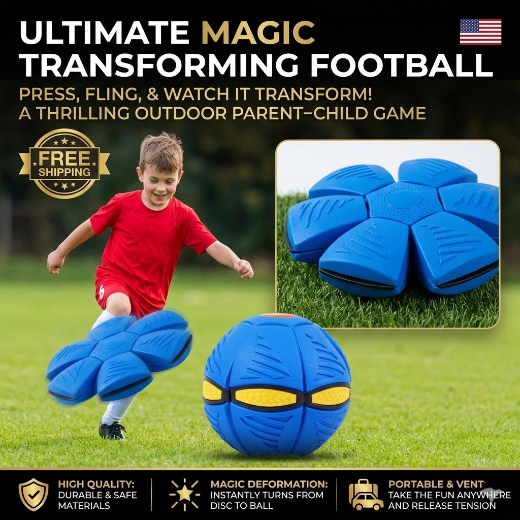 Blue Magic Stomp Flying Saucer Ball Kids Outdoor Interactive Toy