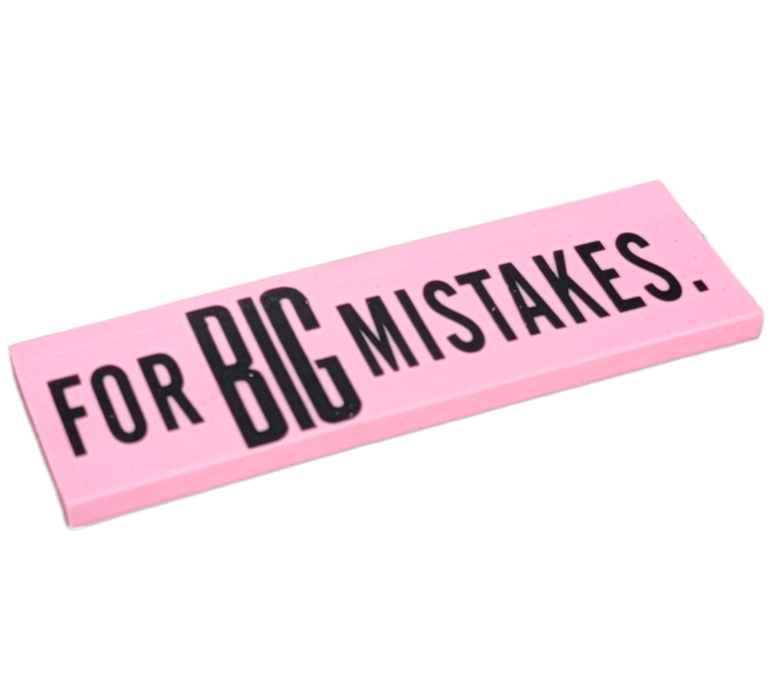 For Big Mistakes. Giant Pink Erasers (5.5″) Large Pencil Rubber Eraser Back