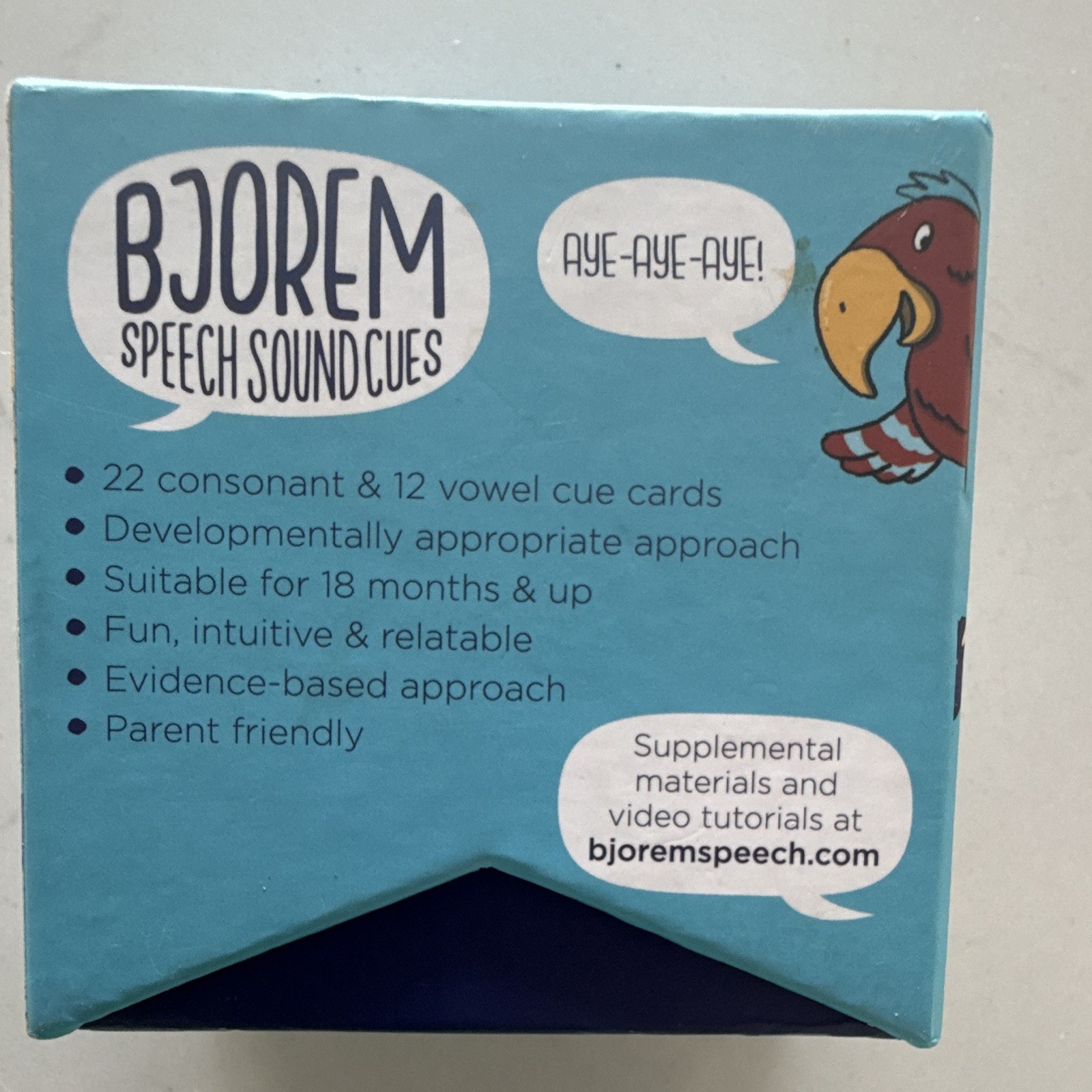 Bjorem Speech Sound Cues Speech Therapy Cue Cards Set Blue 22C 12V