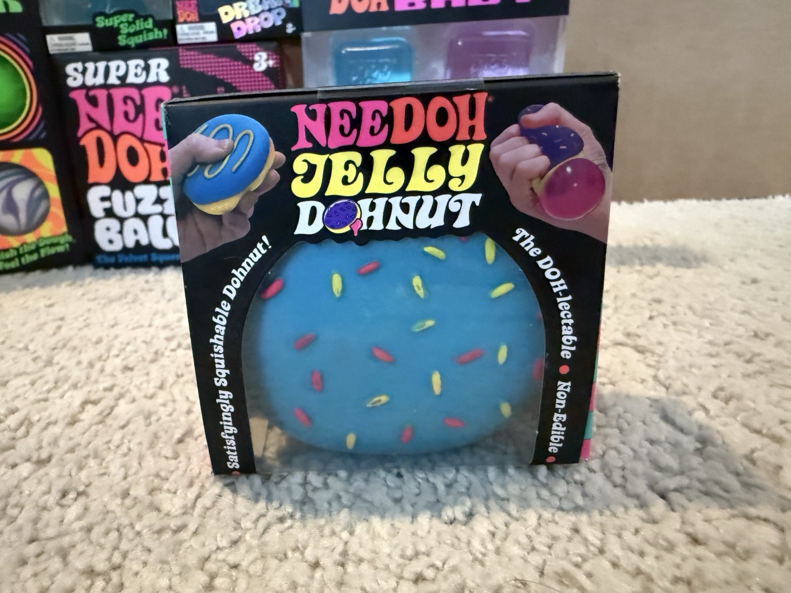 Needoh Lot – Super Fuzz Ball, Jelly Dohnut, Dream Drop, Jelly Squish – Authentic