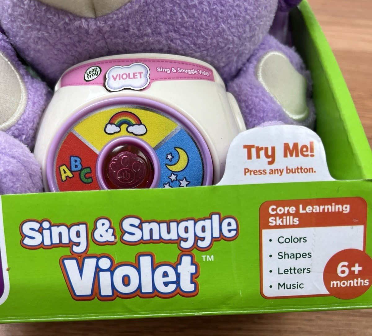 Leap Frog Sing & Snuggle Violet Interactive Plush Purple Puppy Learning Toy NEW