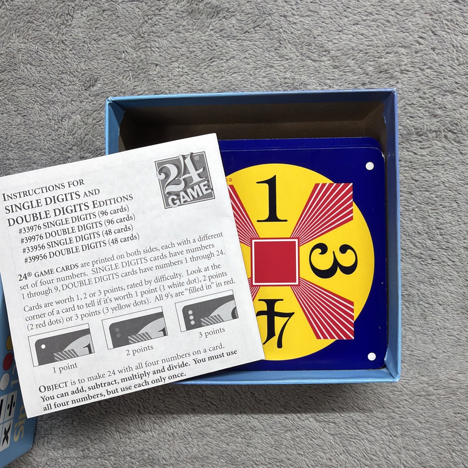 24 Game Single Digits 1 2 3 Dot Math Game Complete Math Learning Family Fun