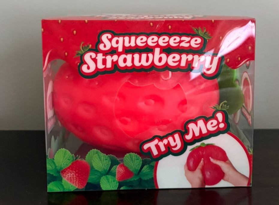 Sunny Days Jumbo Squeezy Strawberry Squishy Toy Stress Relief Sensory Fun