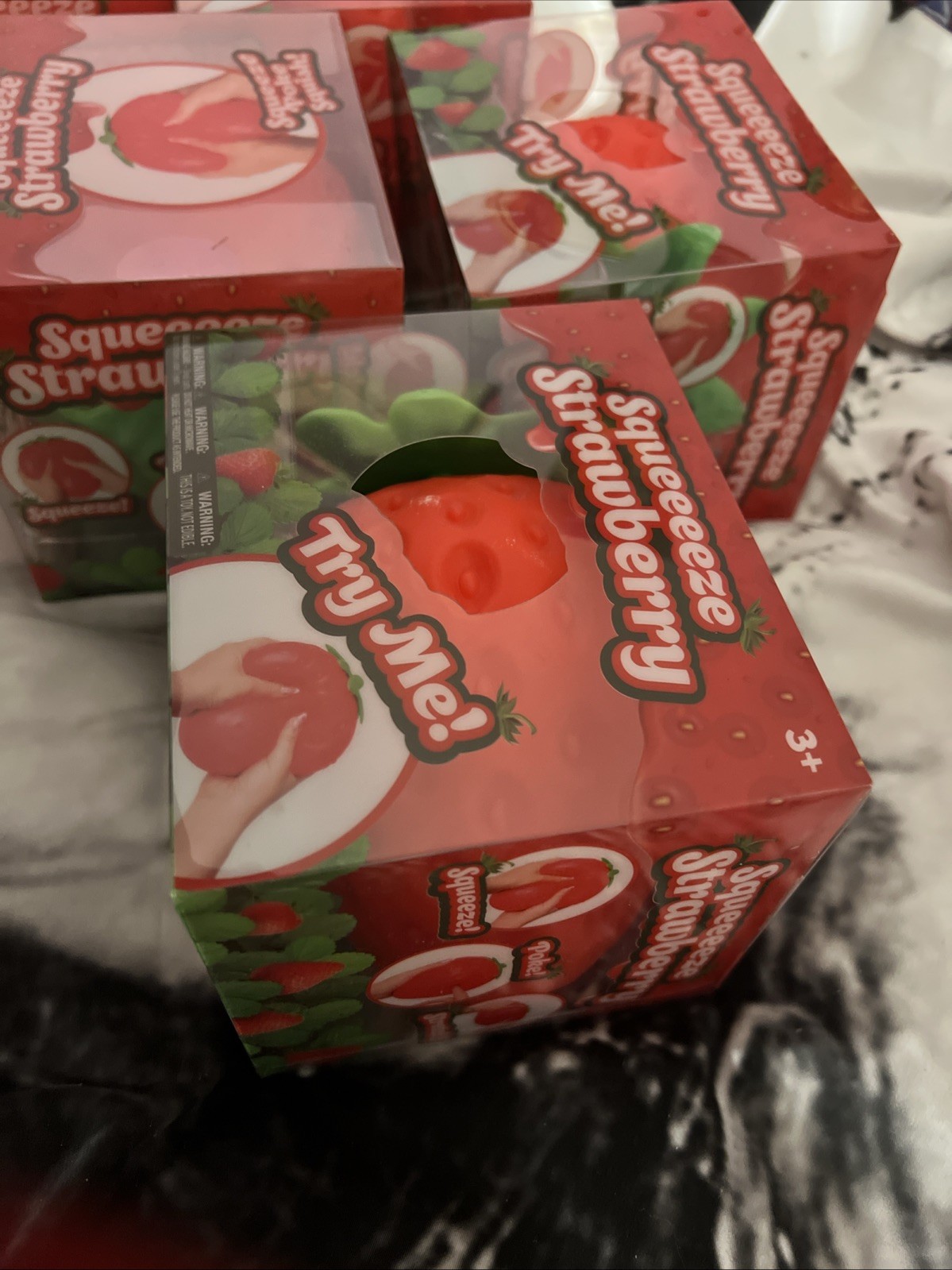 Sunny Days Jumbo Squeezy Strawberry Squishy Toy Stress Relief Sensory Fun