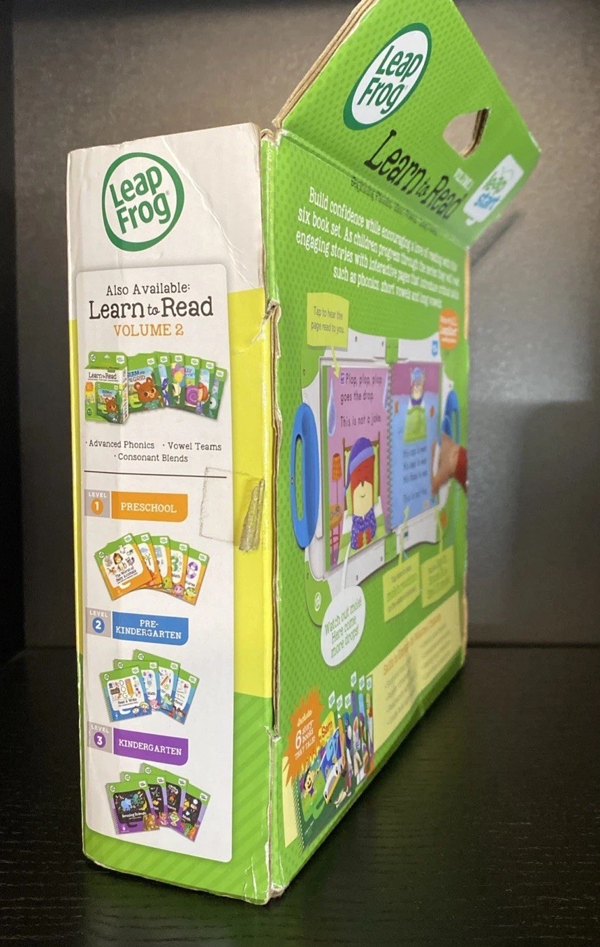 Leapfrog LeapStart Learn to Read Vol 1 Green Books 1-6 Early Reading Ages 4-7