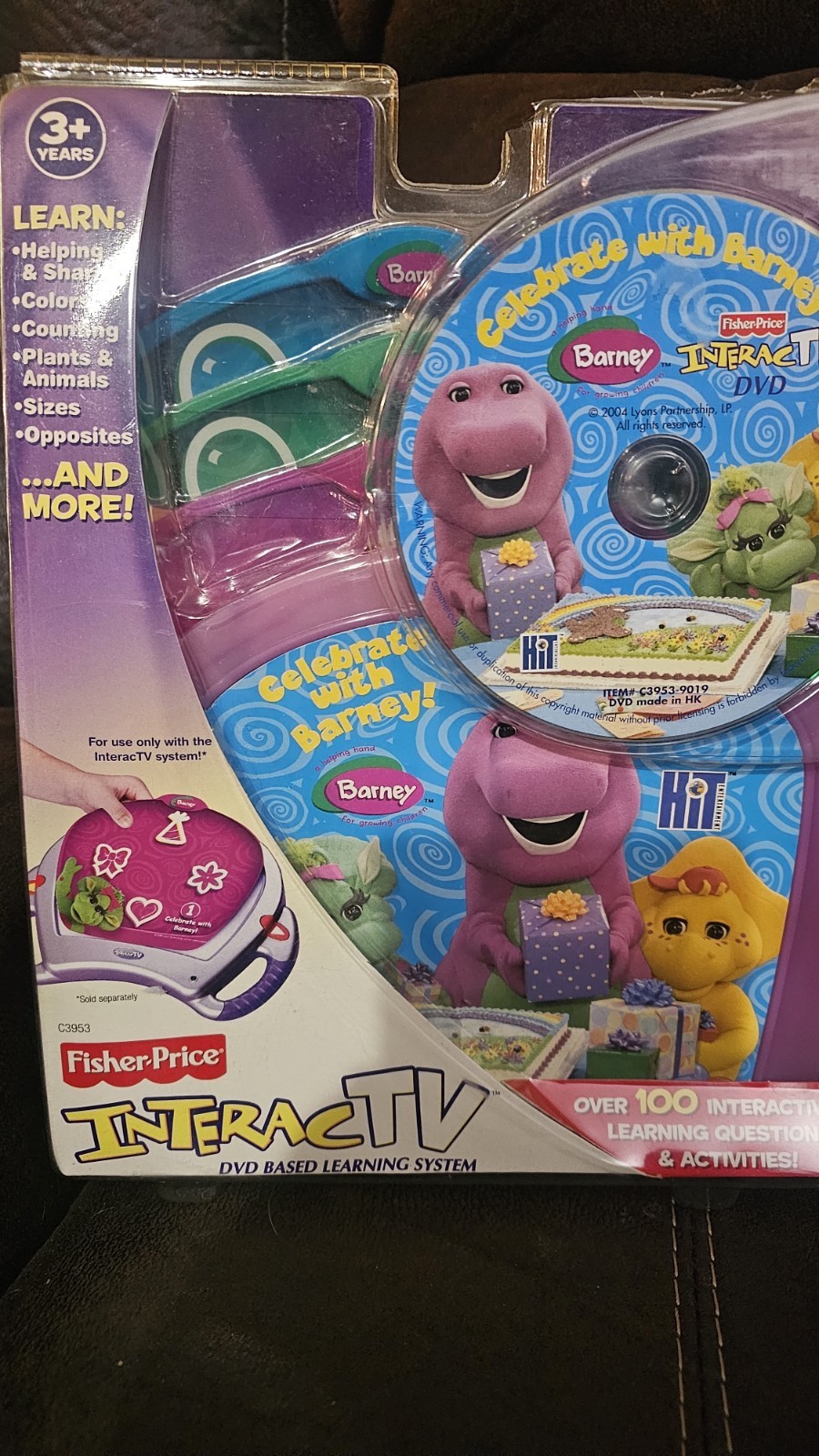 Fisher-Price InteracTV Celebrate with Barney C3953 Rare DVD Learning Game Sealed