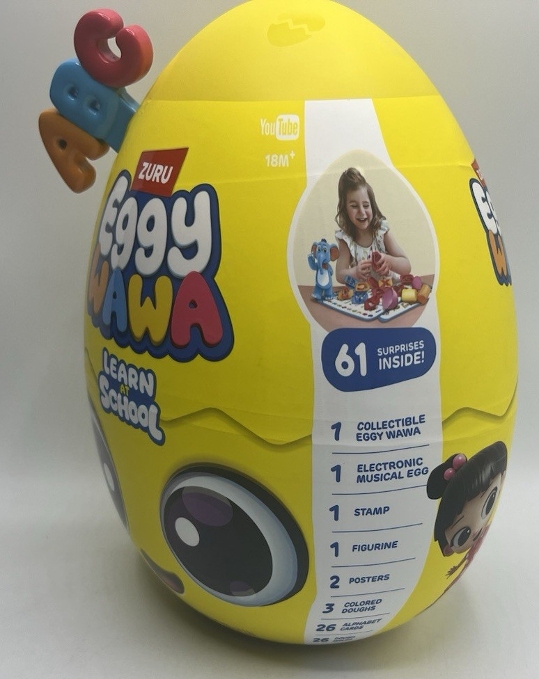 2024 Eggy Wawa Learn At School 61 Surprises Interactive Learn Letters & More