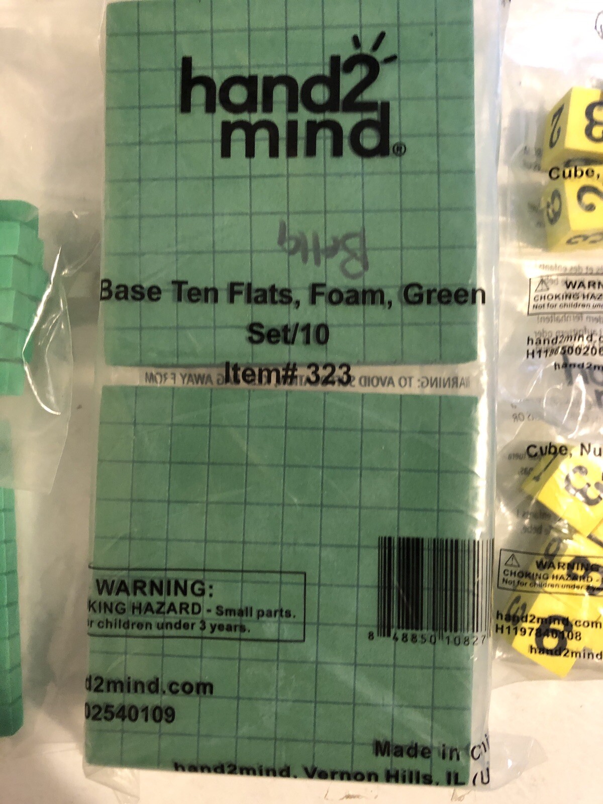 Hand 2 Mind Lot Mix Base Ten Cubes Units Rods Chemical Splash Mini SEE