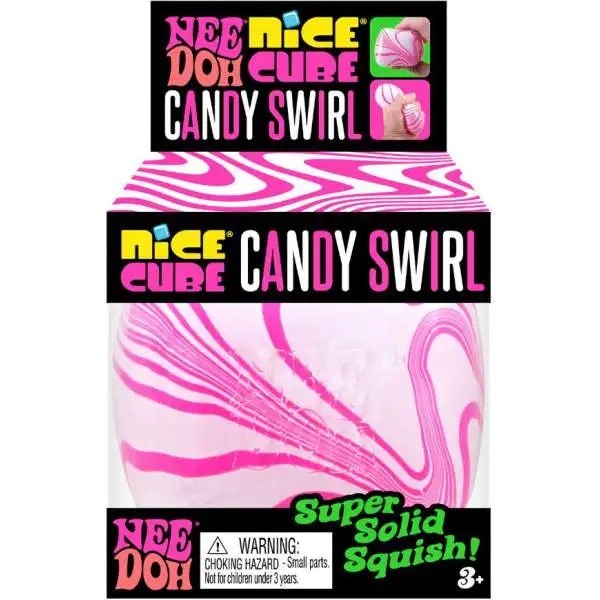 Authentic NEEDOH Nice Cube Candy Swirl NEE DOH Squeeze RARE Ready 2 Ship!