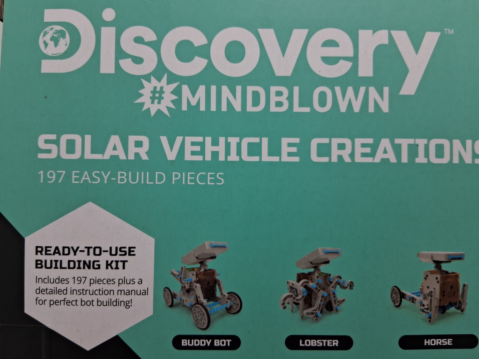 Discovery Mindblown Solar Vehicle Creations Kit STEM 12 Designs197pc,New Sealed