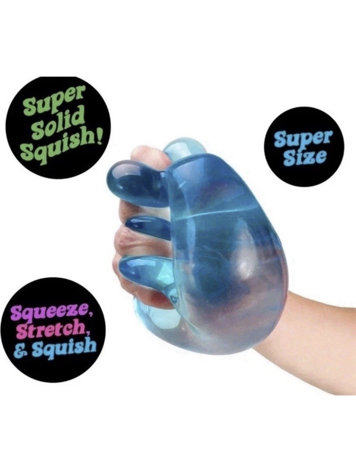 NeeDoh Nice Berg Blue XL Giant Nee Doh Niceberg Solid Squish Cube Ice Block